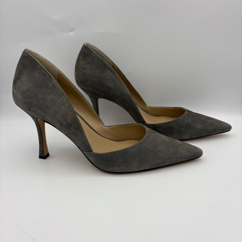 Ann Taylor Gray Suede Heels 9 - Picture 4 of 8